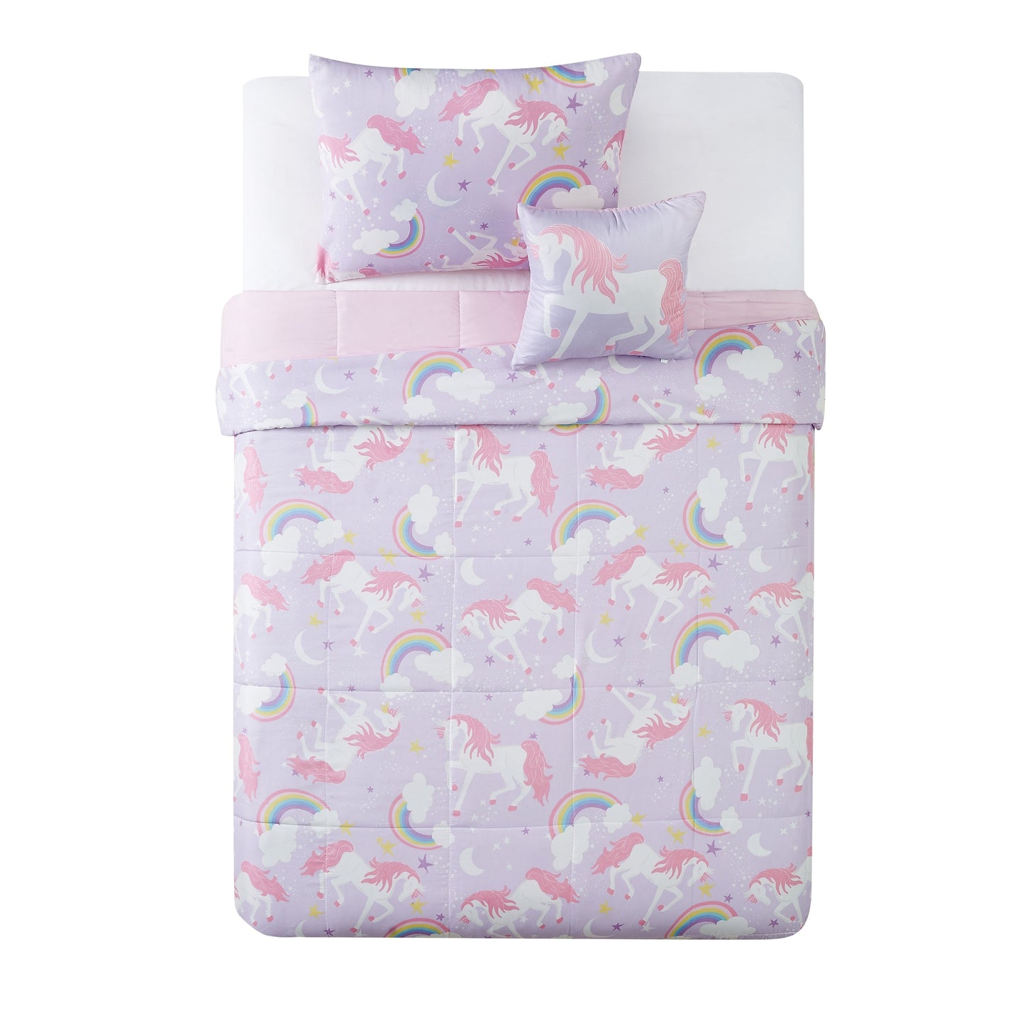 Set di piumoni Porch &amp; Den Myrica Unicorn e Rainbow da 4 pezzi