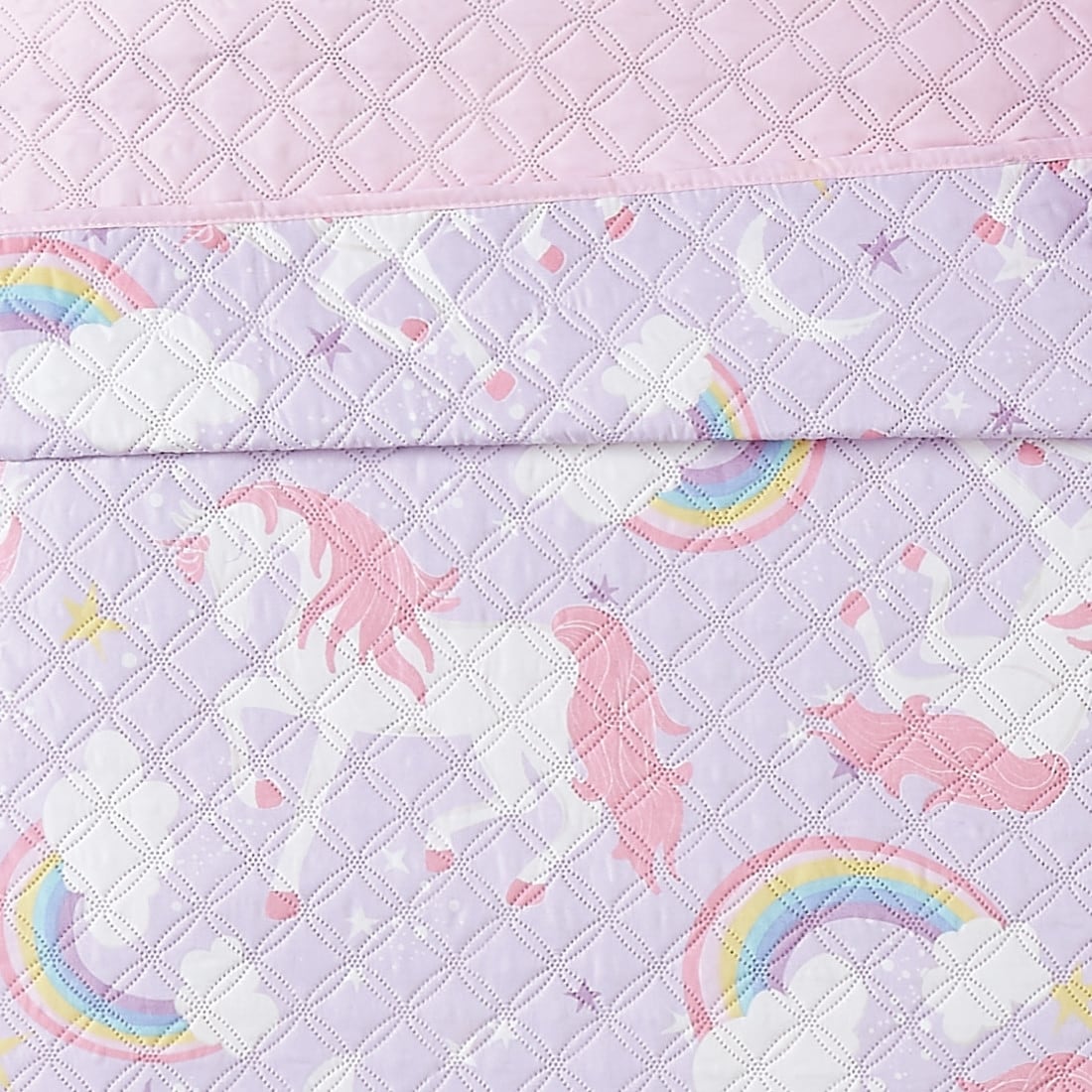 Set trapunta 4 pezzi Nahcotta Unicorn e Rainbow di Porch &amp; Den