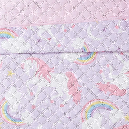 Set trapunta 4 pezzi Nahcotta Unicorn e Rainbow di Porch &amp; Den