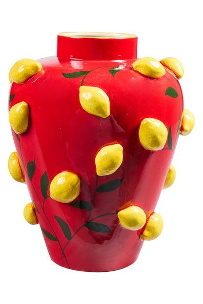 Fillico - Vaso Rosso Con Limoni