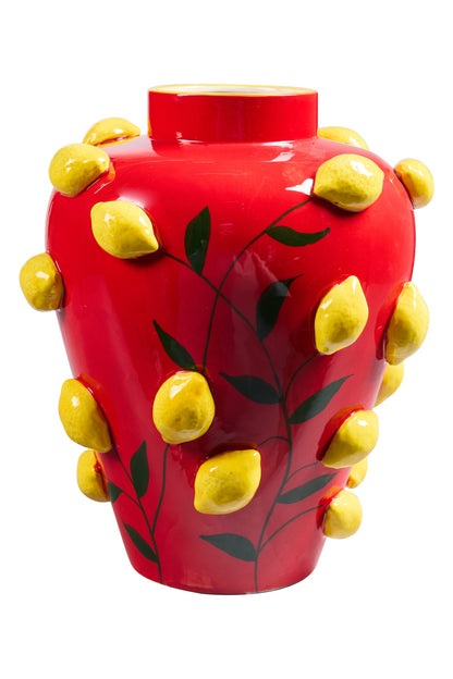 Fillico - Vaso Rosso Con Limoni