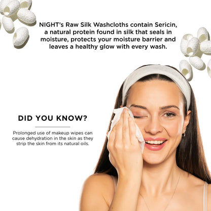 Set di 2 salviette esfolianti in seta NIGHT