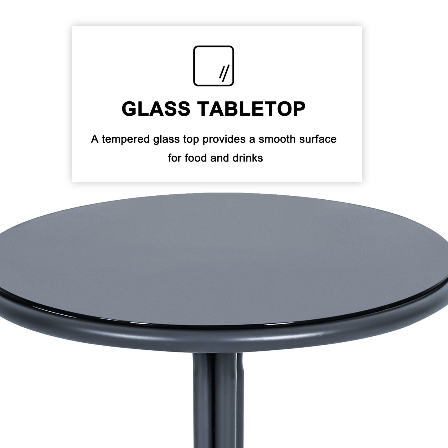 Set da bistrot in vimini e corda per patio NUU GARDEN da 3 pezzi