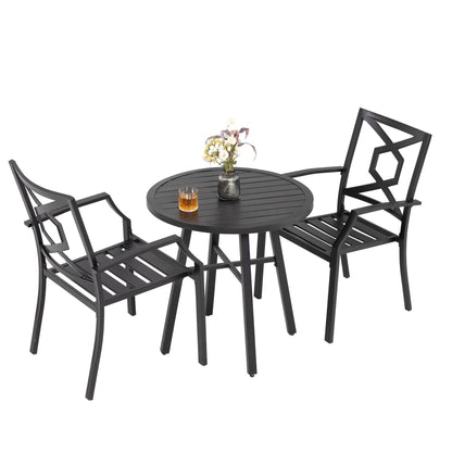 Set da bistrot in ferro da esterno NUU GARDEN da 3 pezzi