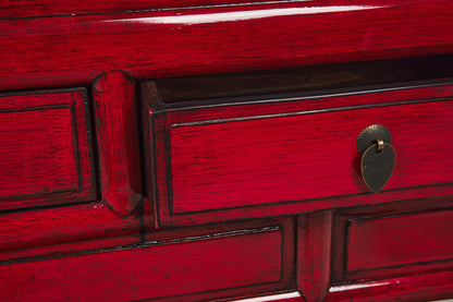 Ningbo - Consolle 3 Cassettini Rosso Pompeiano