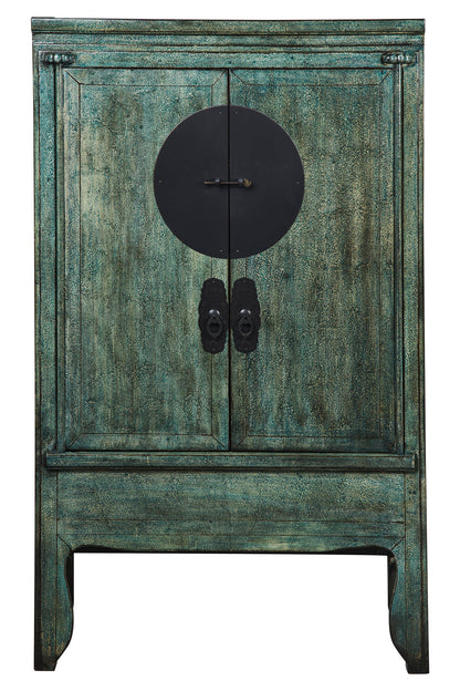 Ningbo - Armadio 2 Ante Verde Petrolio Crackle