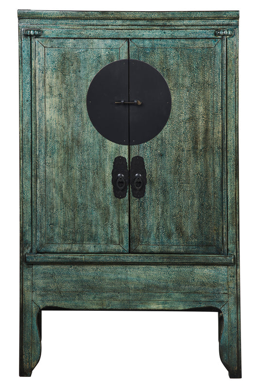 Ningbo - Armadio 2 Ante Verde Petrolio Crackle