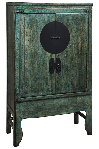 Ningbo - Armadio 2 Ante Verde Petrolio Crackle