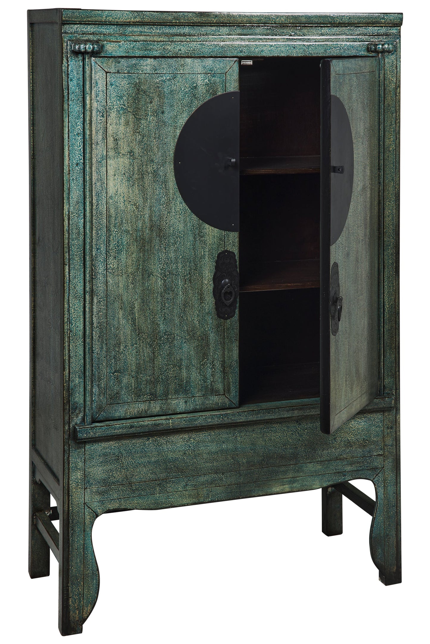 Ningbo - Armadio 2 Ante Verde Petrolio Crackle
