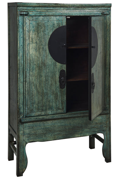 Ningbo - Armadio 2 Ante Verde Petrolio Crackle