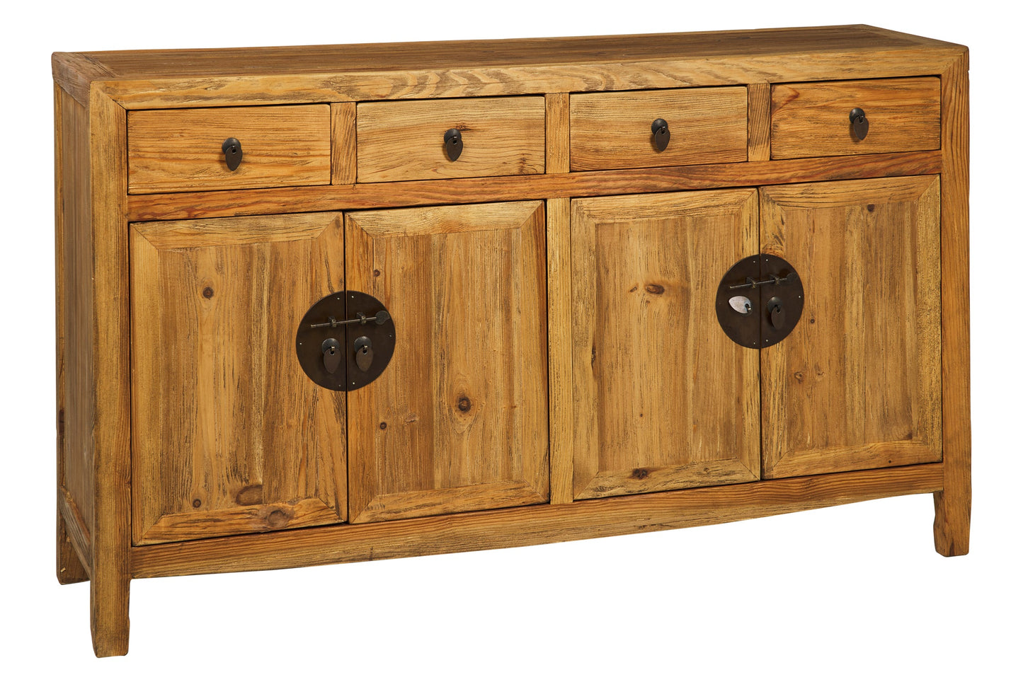 Ningbo - Credenza 4 Sportelli 4 Cassetti Naturale