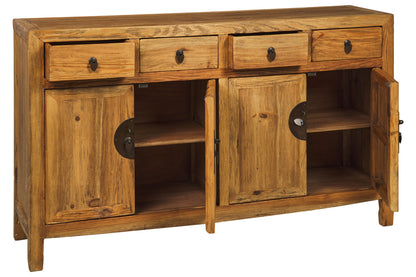 Ningbo - Credenza 4 Sportelli 4 Cassetti Naturale