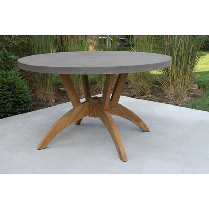 Set da pranzo Nadine da 7 pezzi in teak con sedie in corda