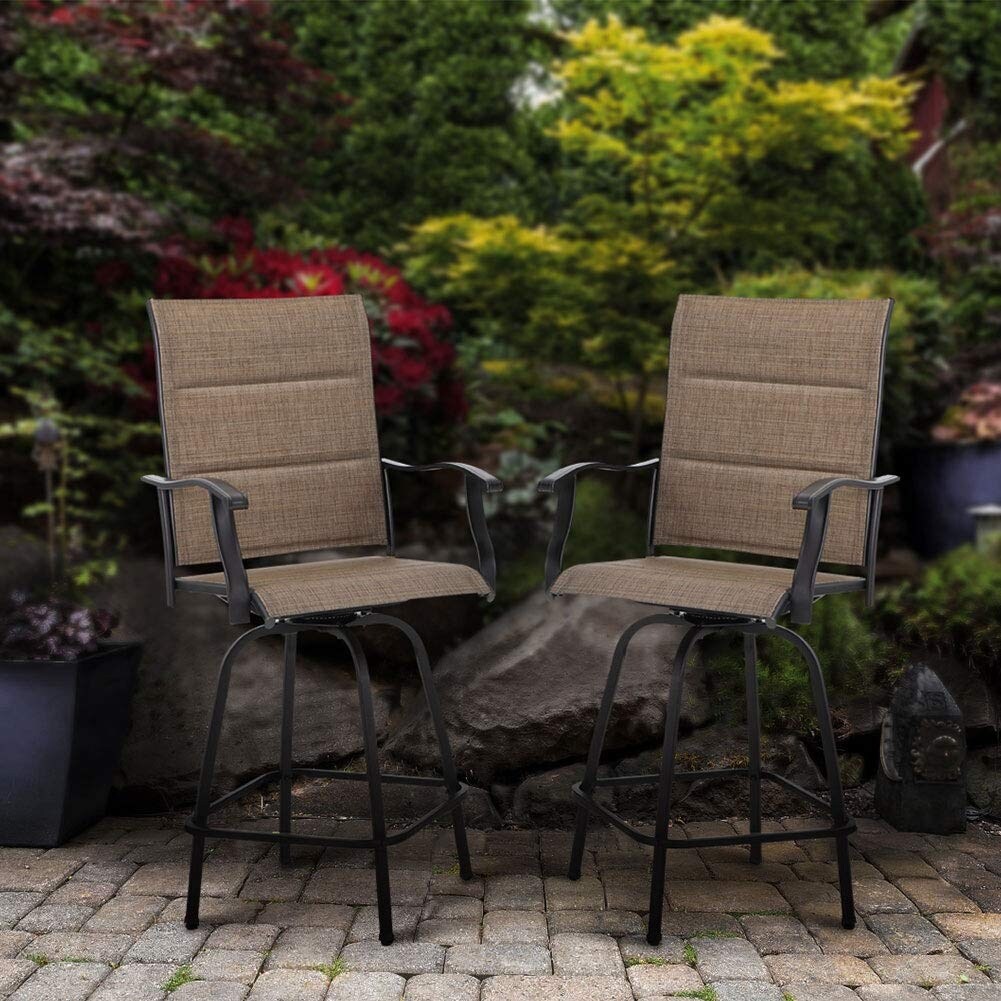 Sgabelli da bar girevoli con seduta imbottita Namatota (set da 2) di Havenside Home