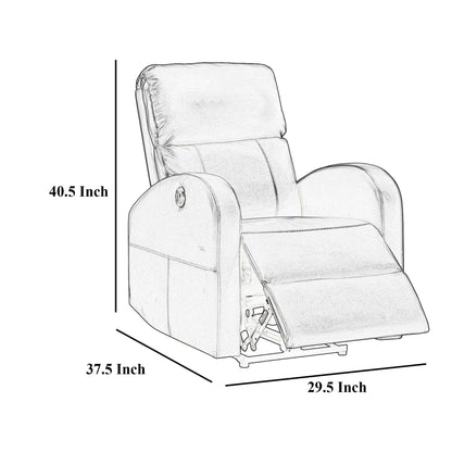 Poltrona reclinabile elettrica Nami, imbottita in morbida similpelle marrone espresso