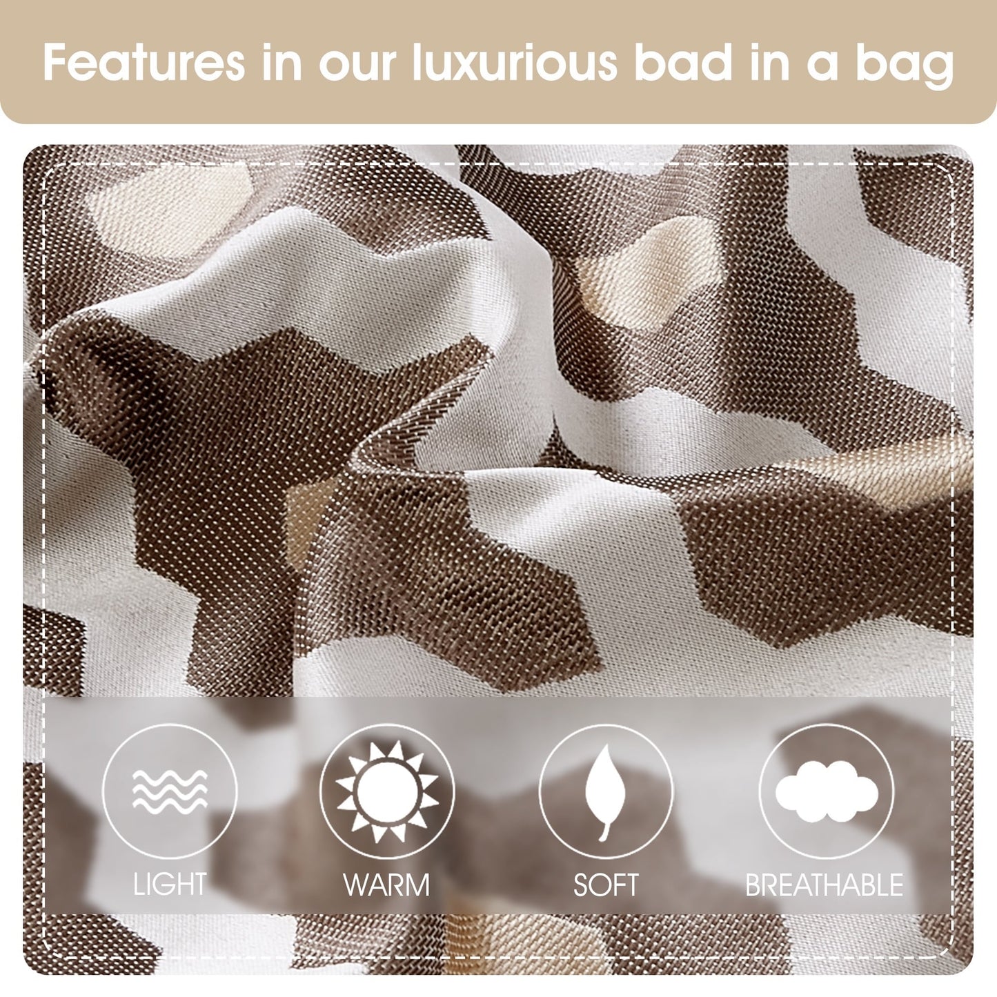 Nanshing Calvin Luxury - Set di piumoni geometrici da 10 pezzi