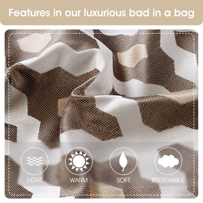 Nanshing Calvin Luxury - Set di piumoni geometrici da 10 pezzi