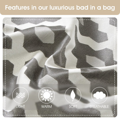 Nanshing Calvin Luxury - Set di piumoni geometrici da 10 pezzi