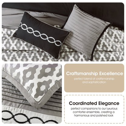 Nanshing Calvin Luxury - Set di piumoni geometrici da 10 pezzi