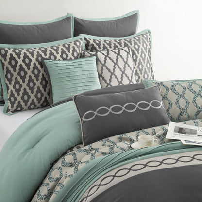 Nanshing Calvin Luxury - Set di piumoni geometrici da 10 pezzi