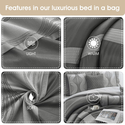 Nanshing Daniella Set copripiumino geometrico moderno da 7 pezzi