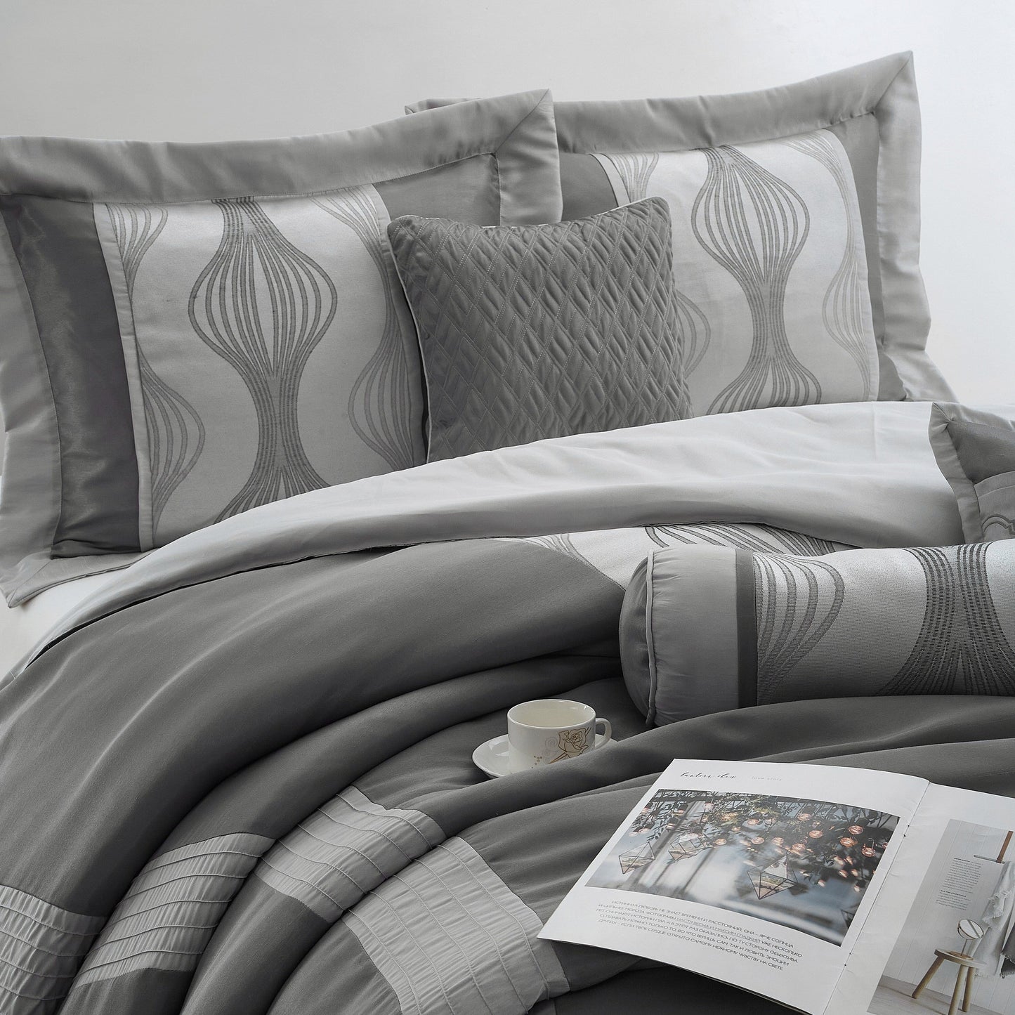 Nanshing Daniella Set copripiumino geometrico moderno da 7 pezzi