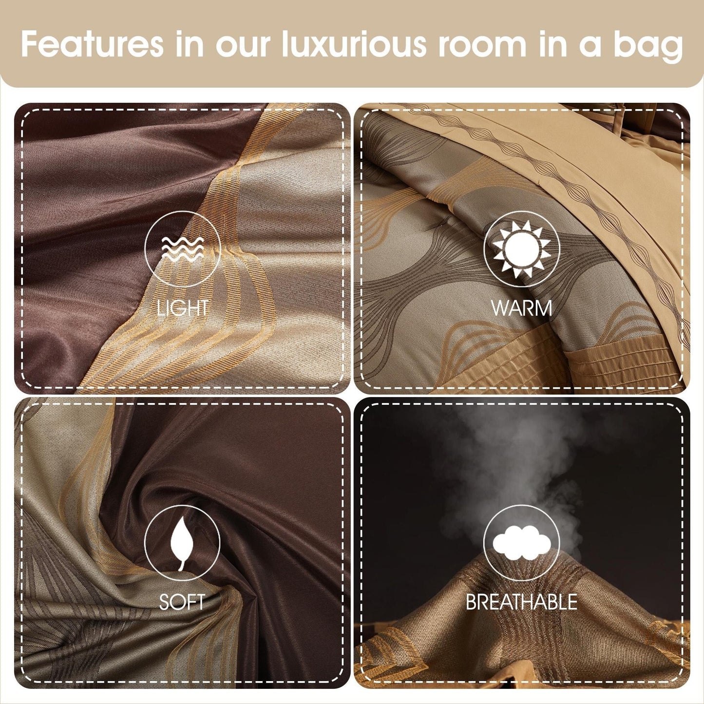 Nanshing Daniella Set copripiumino geometrico moderno da 7 pezzi