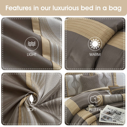 Nanshing Daniella Set copripiumino geometrico moderno da 7 pezzi