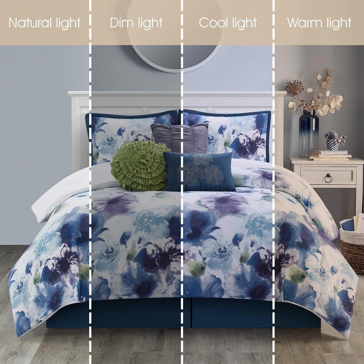 Set copripiumino floreale Nanshing Leela da 7 pezzi