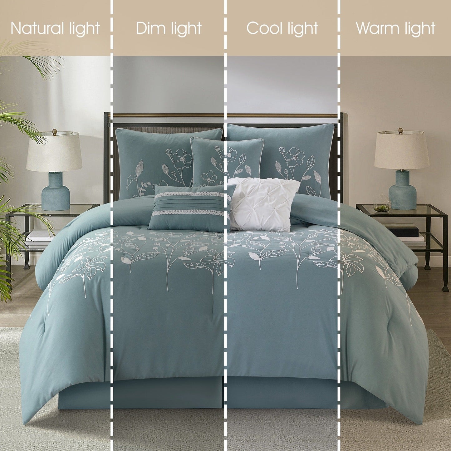 Set copripiumino floreale e botanico Nanshing Taylor da 7 pezzi