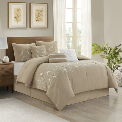 Set copripiumino floreale e botanico Nanshing Taylor da 7 pezzi