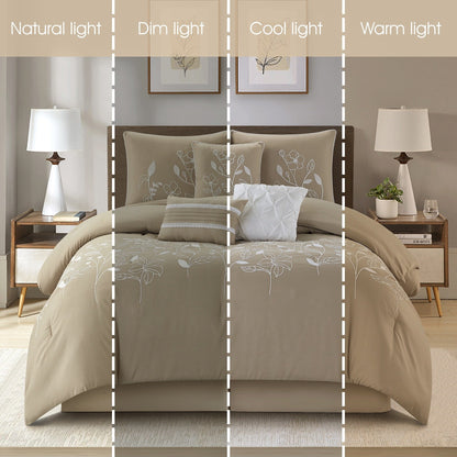 Set copripiumino floreale e botanico Nanshing Taylor da 7 pezzi