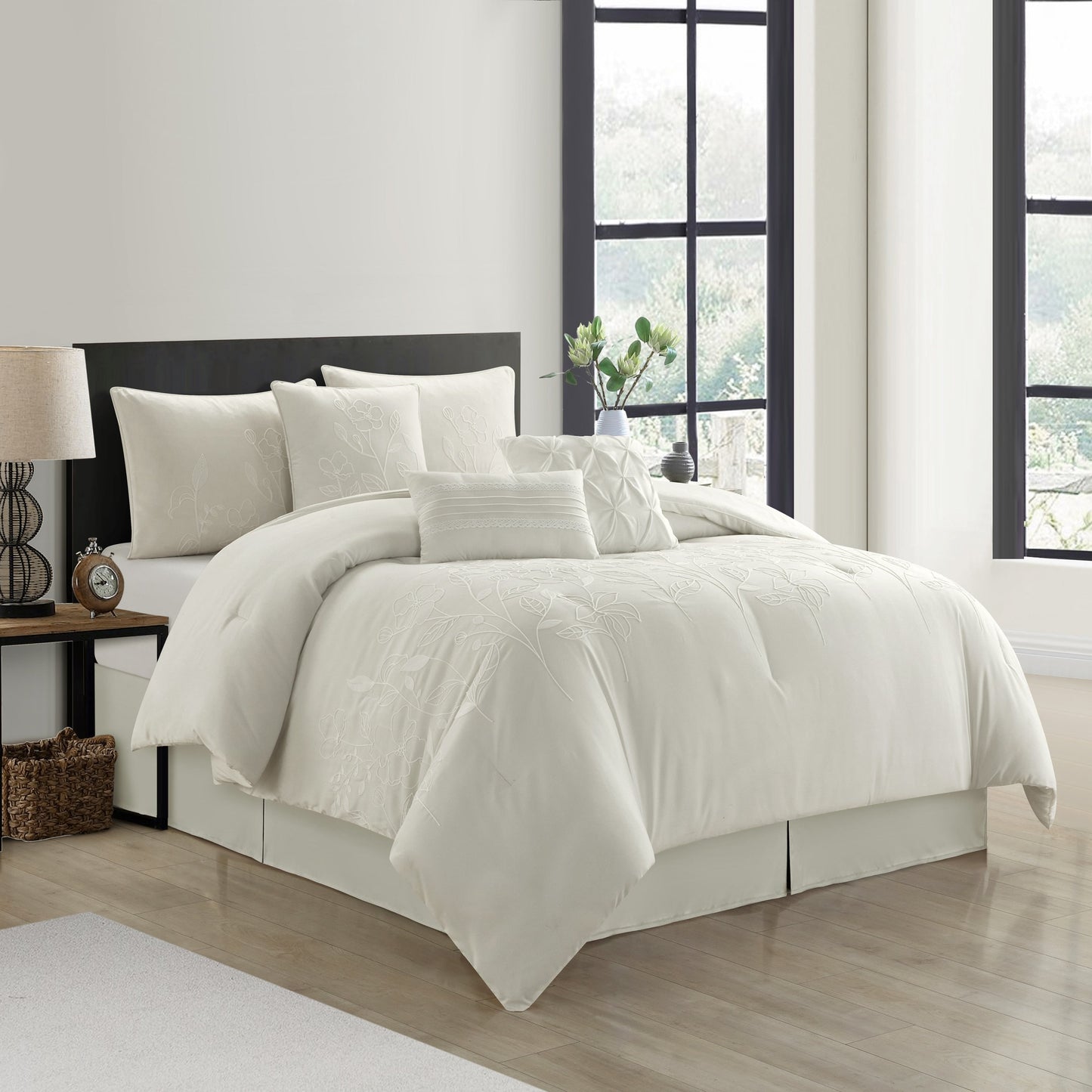 Set copripiumino floreale e botanico Nanshing Taylor da 7 pezzi