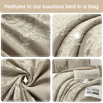 Nanshing Tiana Set copripiumino damascato tradizionale da 7 pezzi