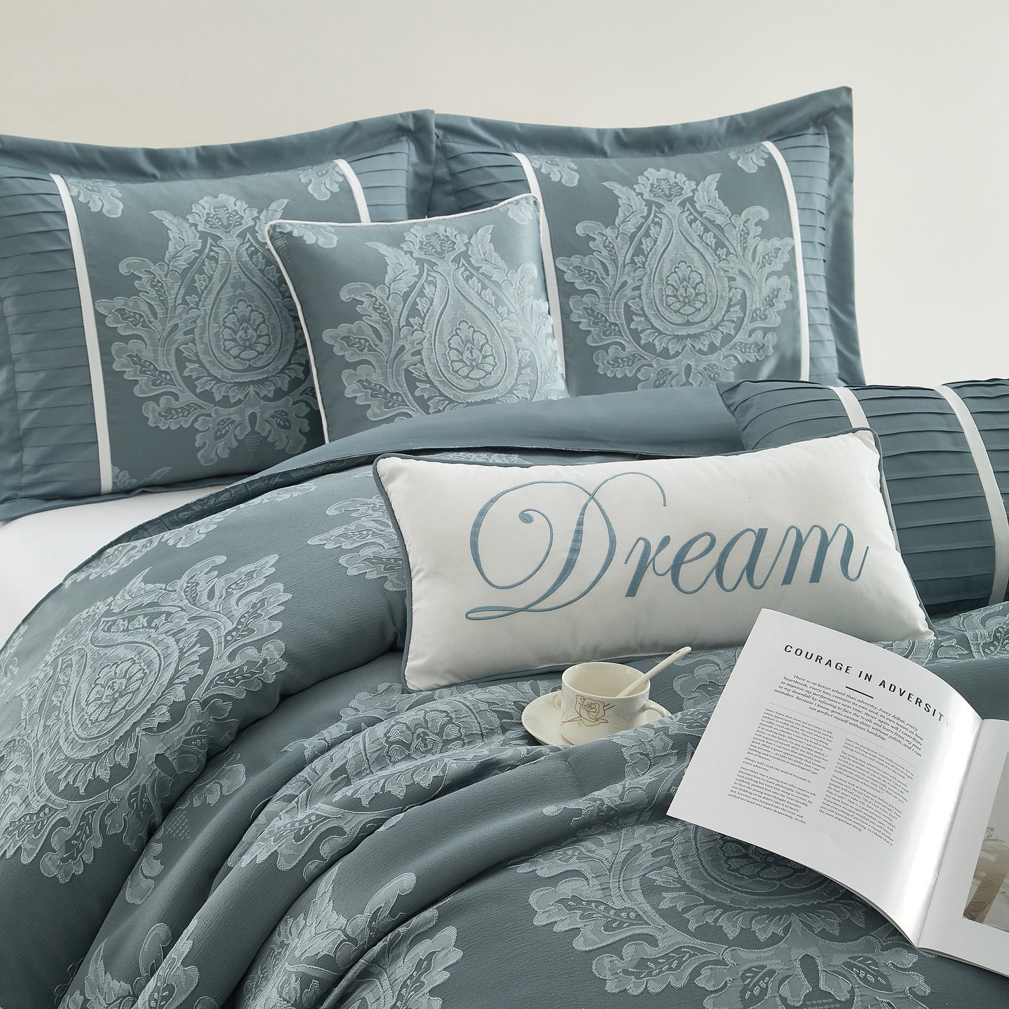 Nanshing Tiana Set copripiumino damascato tradizionale da 7 pezzi