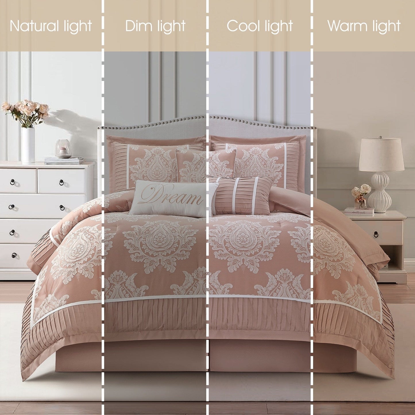 Nanshing Tiana Set copripiumino damascato tradizionale da 7 pezzi