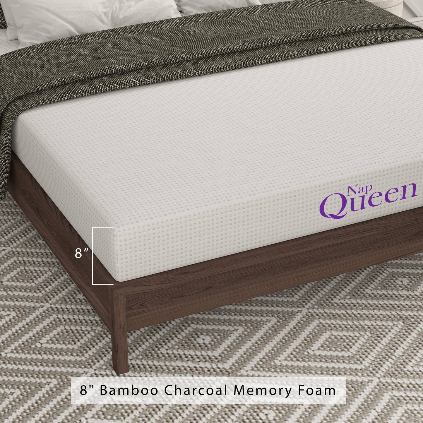 Materasso in memory foam al carbone di bambù NapQueen 8