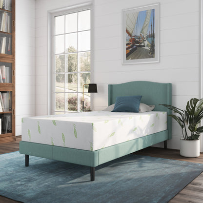 Materasso in memory foam al tè verde NapQueen Anula 10, letto in scatola