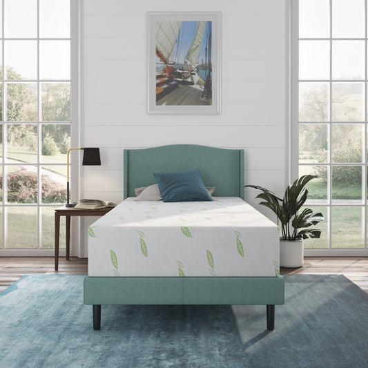 Materasso in memory foam al tè verde NapQueen Anula 10, letto in scatola