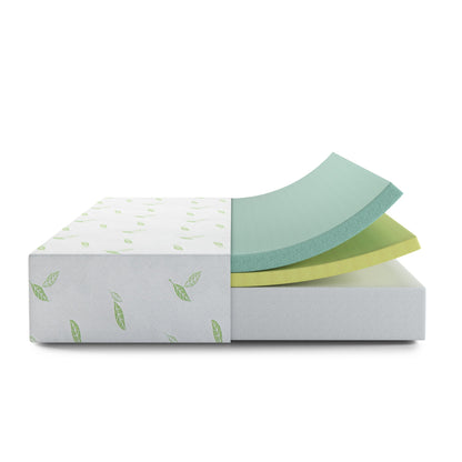 Materasso in memory foam NapQueen Anula 12 al tè verde, letto in scatola