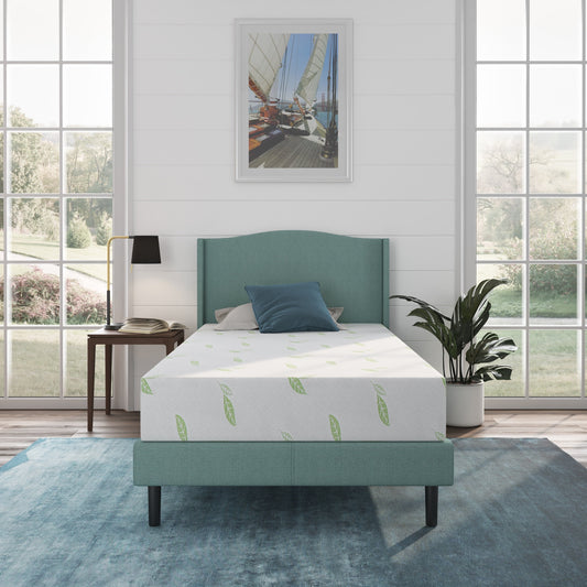 Materasso in memory foam NapQueen Anula 8 al tè verde, letto in scatola