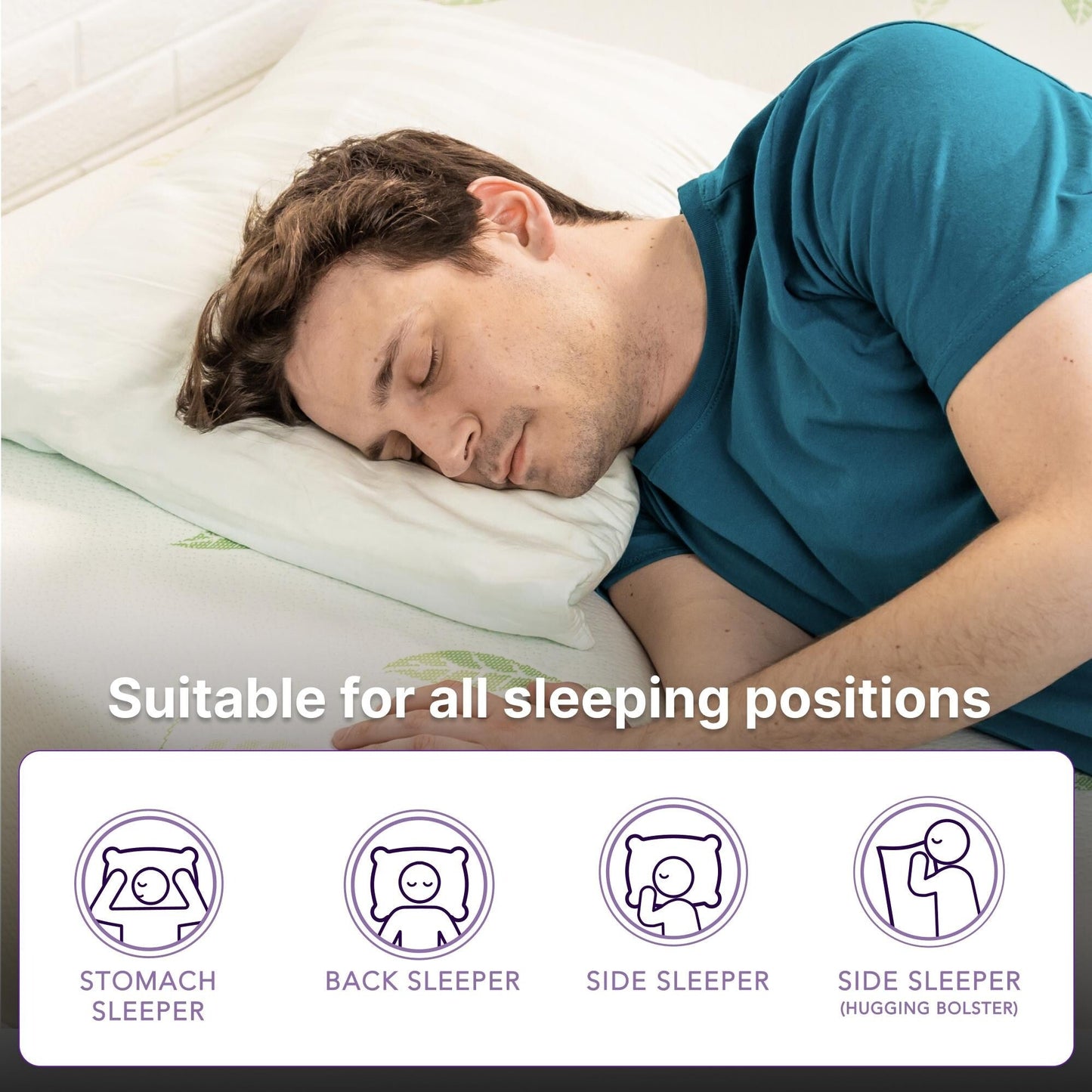 Materasso in memory foam NapQueen Anula 8 al tè verde, letto in scatola