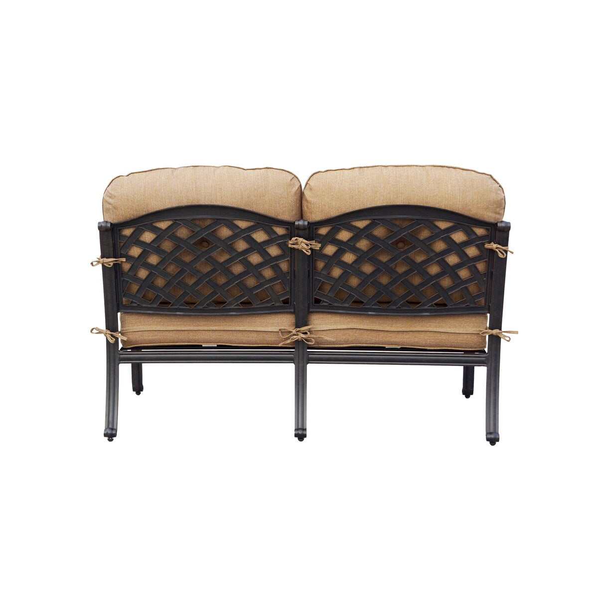 Set da conversazione con braciere a propano da 4 pezzi Nassau, con cuscini, tavolo da conversazione con braciere rotondo da 47'' e vetro per il fuoco