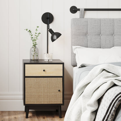 Nathan James Tamlin Applique da parete con braccio a 1 luce con spina e interruttore on/off