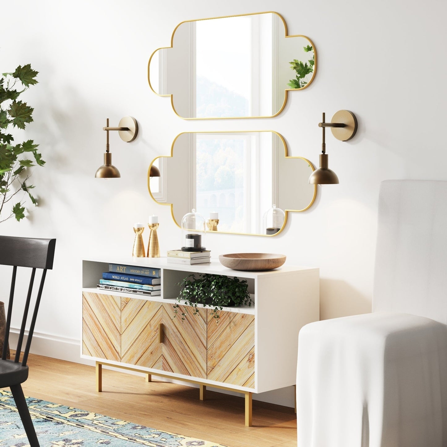 Nathan James Tamlin Applique da parete con braccio a 1 luce con spina e interruttore on/off