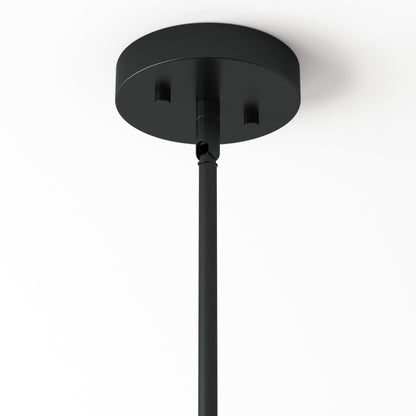 Lampada a sospensione in vetro Nathan James Vincent, lampada a sospensione con stelo regolabile e paralume trasparente