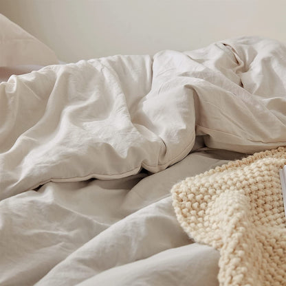 Set copripiumino matrimoniale Natural Loft Solid