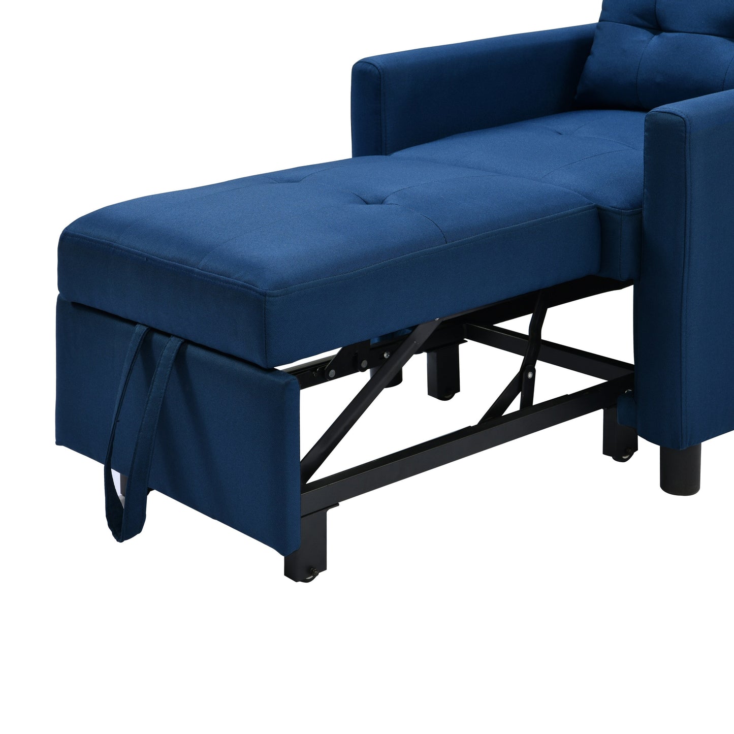 Divano letto singolo convertibile 3 in 1 moderno blu navy da 27,5 pollici con schienale regolabile e cuscino per soggiorno