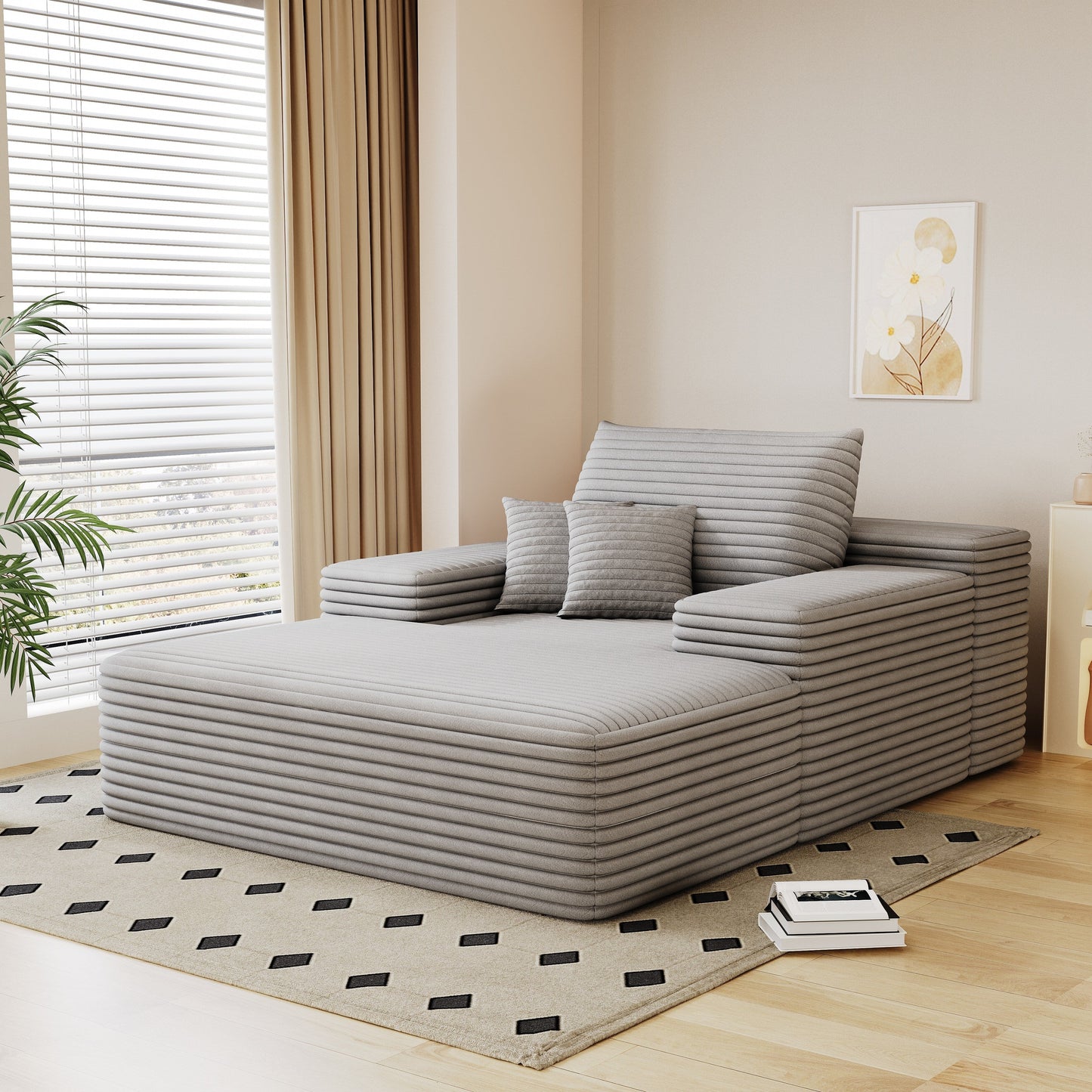 Divano letto imbottito oversize Nebula, divani letto imbottiti Cloud per una lettura e un relax confortevoli