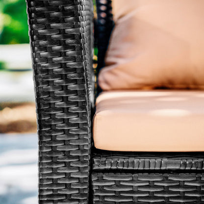 Set da conversazione in vimini per mobili da giardino premium Nestl's da 4 pezzi